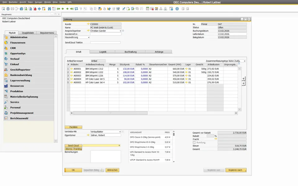 Sendcloud & SAP Business One: Versandprozesse vollständig automatisieren